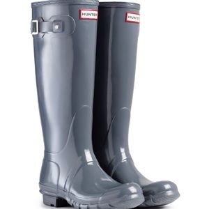 Tall Grey Hunter Boots